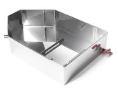 Stainless cooling pan for the LS Bilodeau Maple Cream Machine