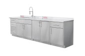 Outdoor kitchens LS Bilodeau, stainless steel outdoor cabinet, outdoor counter, stainless steel kitchen, patio kitchen, LS Bilodeau stainless steel