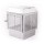 Cubique foyer BBQ inoxydable LS Bilodeau fond blanc couvercle cubique foyer BBQ inoxydable couvercle LS Bilodeau fond blanc, cubique bbq foyer, foyer inoxydable cubique ls bilodeau, feu de camp inox