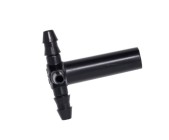 Tee-plug female extension black ERAH2O713, T-plug plastic LS Bilodeau, Maple 5-16 tee, tubing Tee fitting, T-plug Plastech, tubing hardware T plug LS Bilodeau