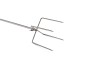 Fourchette télescopique pour cuisson sur le feu, gros plan baguette cuisson rétractable, fourchette télescopique guimauves, baguette saucisses feu de camp, fourchette inox feu de bois, cuisson foyer extérieur, accessoire camping