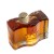Bouteille drapeau canadien 50 ml, vue 4 bouteille drapeau canadien 50 ml, bouteille décorative verre, vue de côté, sirop d’érable, emballage produits d’érable, souvenir Canada