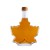 Bouteille feuille d’érable 50 ml modèle B, vue 2 bouteille feuille érable 50 ml, modèle b, bouteille verre sirop d’érable, vue 2, bouteille décorative canadienne, emballage cadeau érable