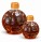 Bouteilles citrouille en verre, deux formats bouteilles citrouille sirop d’érable, bouteilles verre citrouille, deux formats, bouteilles décoratives érable, emballage cadeau acéricole, produits d’érable