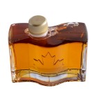 50 ml Canadian flag bottle, glass maple syrup bottle, alternate view, Canada souvenir bottle, maple product packaging