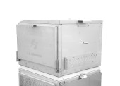 smoker cubic BBQ option, wood-fired smoker, wood fire BBQ, stainless steel smoker, food smoking equipment, LS Bilodeau commercial smoker