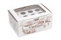 Illustrated box for 12 maple cones, view 2 illustrated 12 maple cone box view 2, window box, maple cone packaging, cardboard maple product box, maple product presentation
