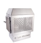 LS Bilodeau's mini BBQ outdoor fireplace in stainless steel