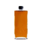 Noble rectangular 50 ml bottle, glass maple syrup bottle, alternate view, decorative bottle, maple packaging