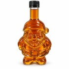 Santa Claus maple syrup bottle, Christmas glass bottle, decorative maple syrup bottle, holiday gift packaging, maple products, white background